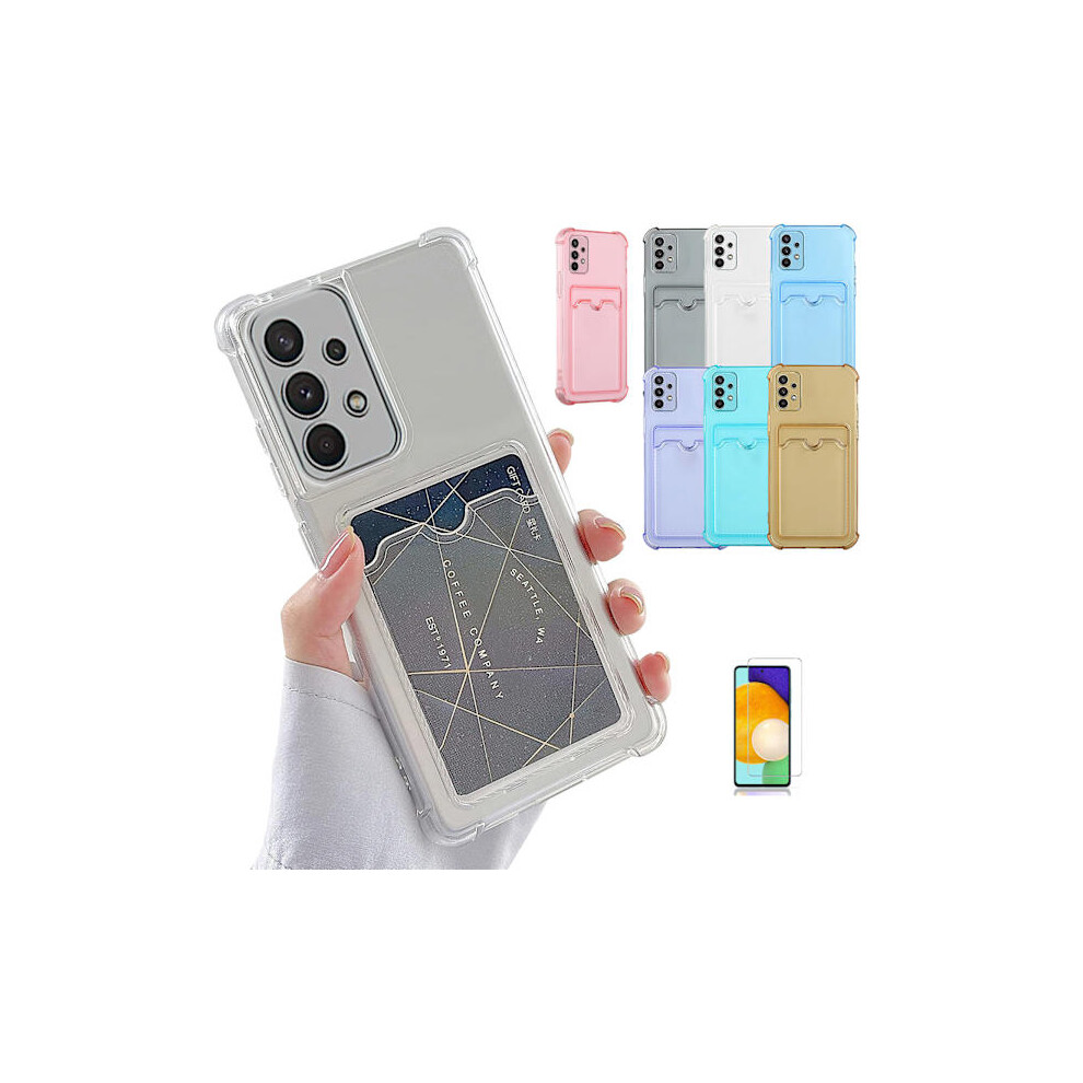 Compatible With Samsung Galaxy A32 5G - Case / Protection / Card Slot Grey 9193271536109