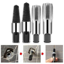 1/2 & 3/4-Inch Pipe Thread Repair Tap with Broken Screw Extractor - Hardware Tools Set