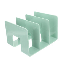 Adjustable Acrylic Bookends with Compartments, Decorative Desktop Book Organizer for Office and Home