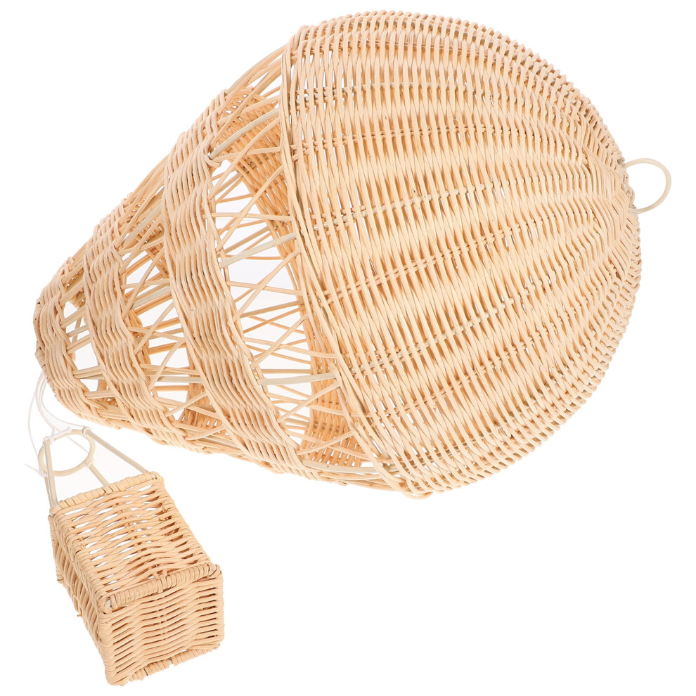 Rattan Woven Hot Air Balloon Weave Hot Air Balloons Nursery Party Supplies Birthday Party for Shower Kids Room Christmas Party ( As Shown )