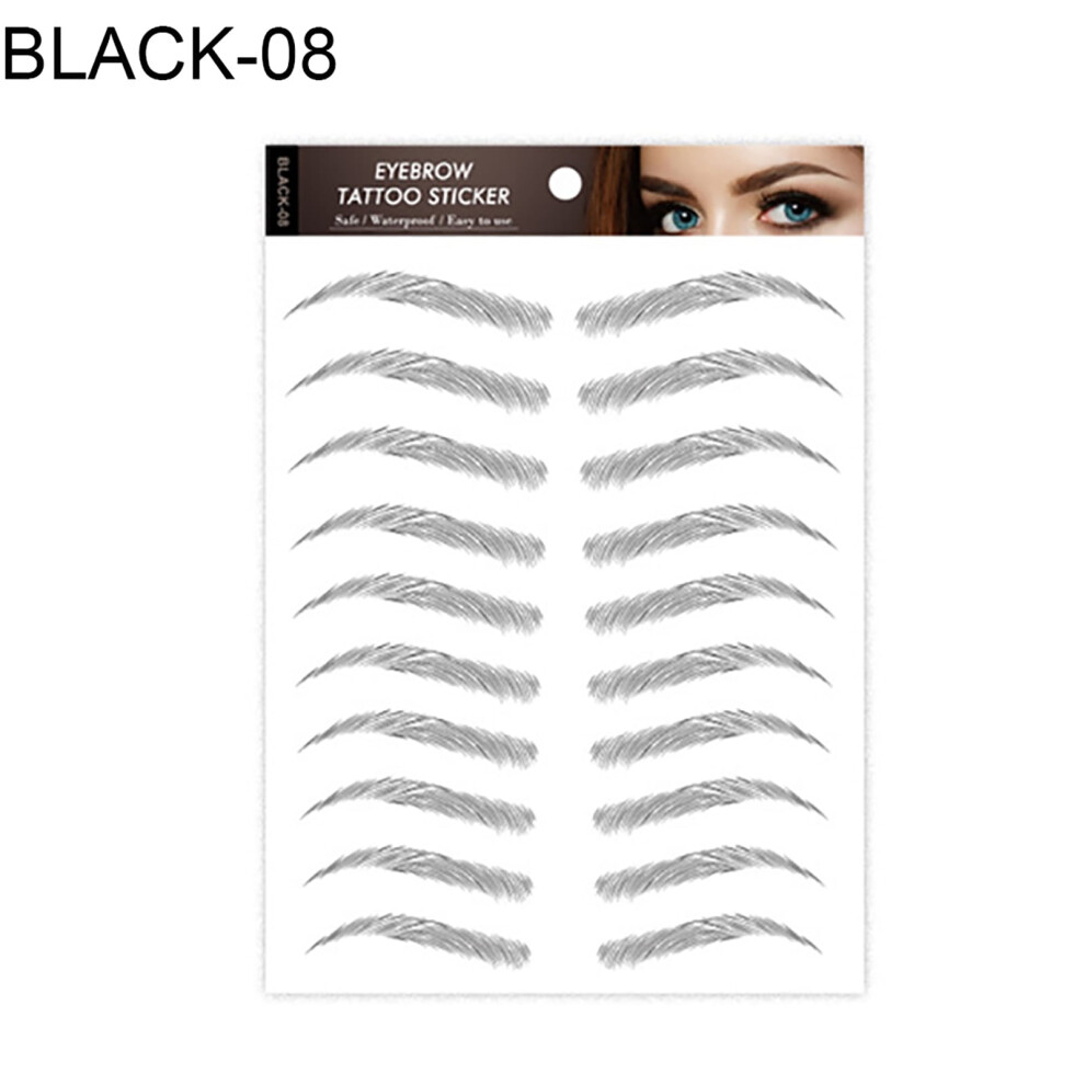 Happydeer 6D Long Lasting Waterproof Natural Bionic Eyebrow Tattoo Water Transfer Sticker