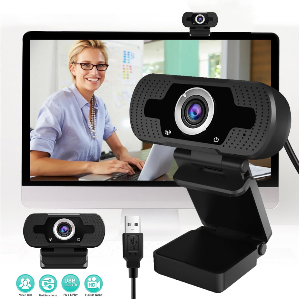1080P Webcam With Mic, Streaming Computer Web Camera, Full Hd Usb Laptop Webcam For Video Calling/Zoom/Meeting Light 9418476307591