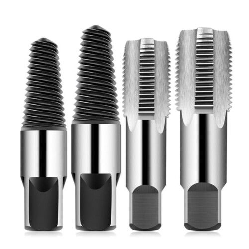 1/2 & 3/4-Inch Pipe Thread Repair Tap with Broken Screw Extractor - Hardware Tools Set 2