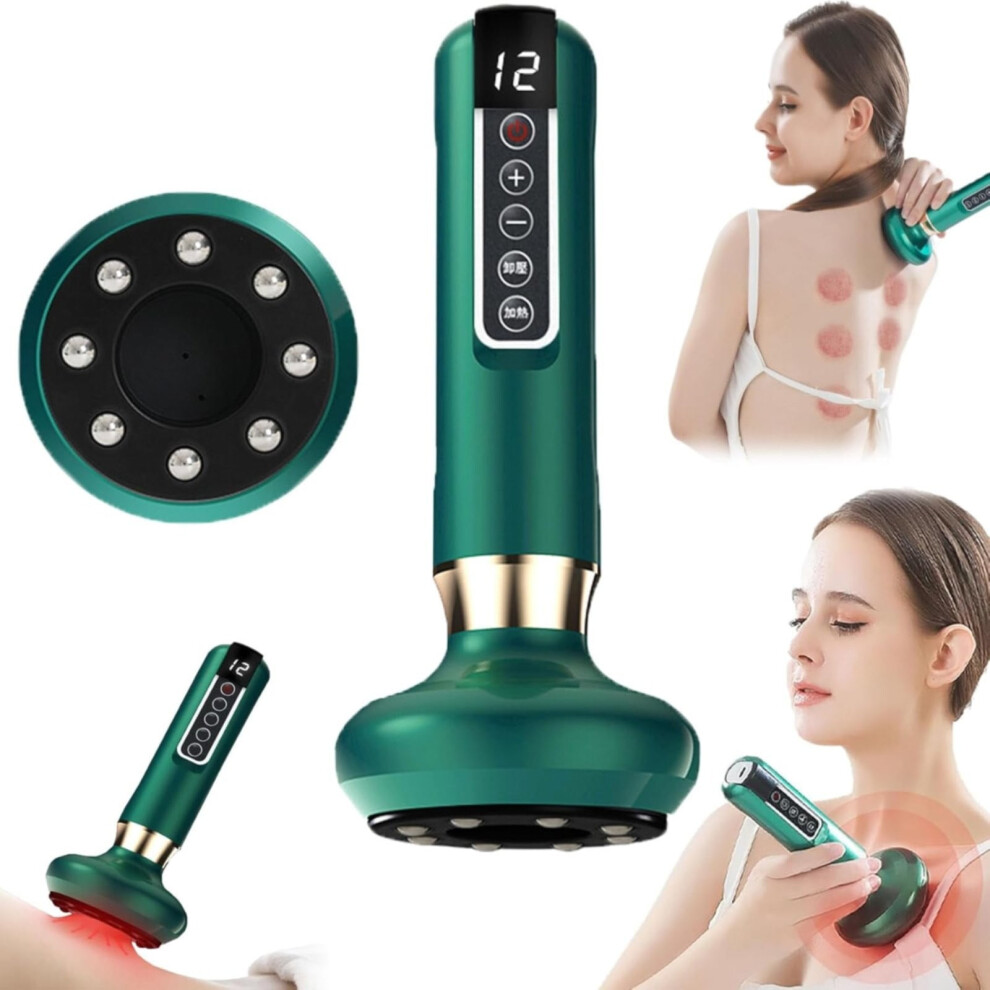 Clearance!!Household Gua Sha Cupping Instrument Intelligent Vacuum Negative Pressure Instrument Heating Operator Cupping Instrumentï¼100mlï¼