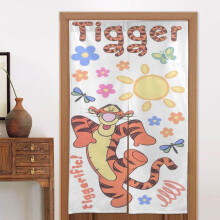 Tigger Door Curtain for Doorway, Pattern Print Blackout Privacy Window Curtain, Room Divider Curtain Tapestry Home Decor, 34" W X 56" L