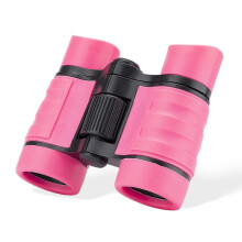 Binoculars Compatible with Children 4x30, Compact Shockproof Toy for 3-12 Years Boys and Girls, Red