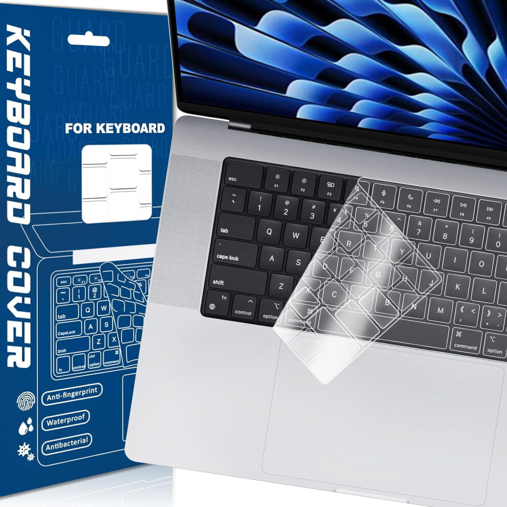 Clear Ultra Thin Tpu Keyboard Cover For 2023 2022 2021 M2/M1 Pro/Max Chip Macbook Air 15.3Â/13.6"(A2941/A2681)/ Macbook 9418476307492