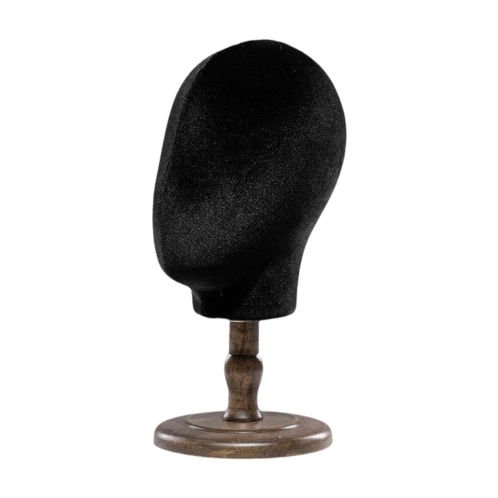 Wig Stand for Styling and Storage with Brown Base Mannequin Head for Wigs and Hats Display