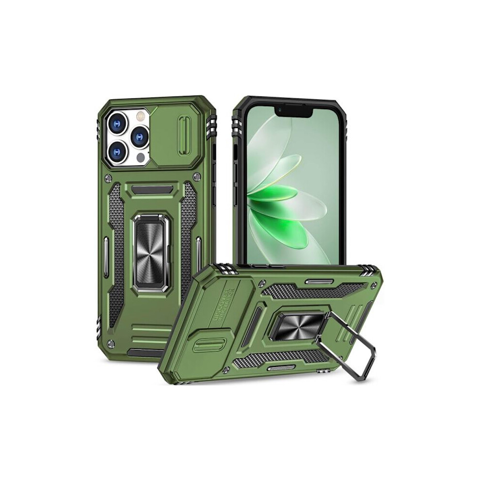 Compatible With Iphone 14 Pro Max - Case Camshield / Camera Protection Ring Holder Compatible With Iphone 14 Pro Max Green 9170372814640