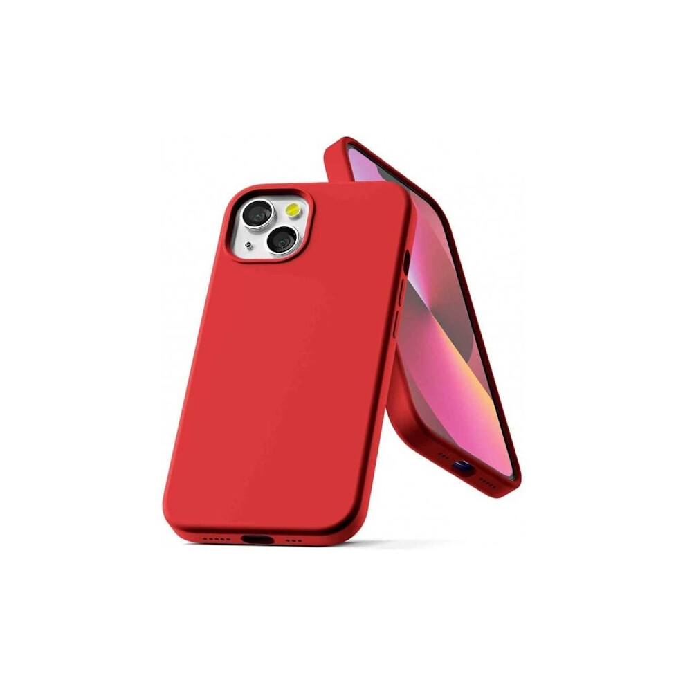 Rubberized Shockproof Case Compatible With Iphone 13 Mini - Red 9170372814855