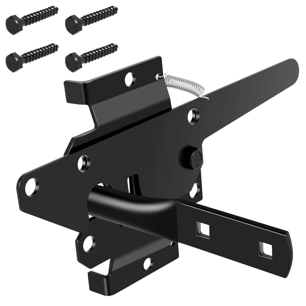 Fuygrcj Self Locking Gate Latch, Automatic Gravitation Fence Latch, Iron Outdoor Fence Gate Latch, Self-Closing Wooden Fence Gate Latch For Garden 9170372815197