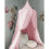 Children's bed canopy, round dome, pink 1