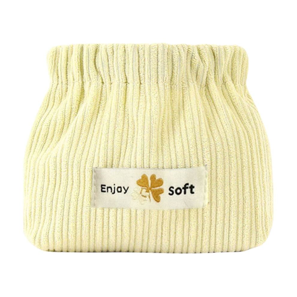Red/Beige Avtoify Fragment Mouth Envelope Cosmetic Storage Small Bag Womens Portable Bag Corduroy Storage Bag