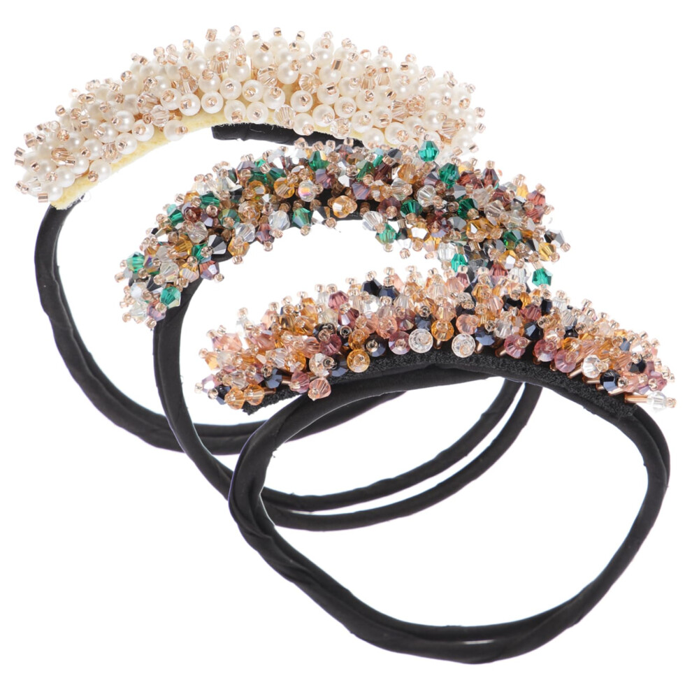 Unisex Rhinestone Hair Bun Maker Set For Women, Glitter Shaper Tool For Fast Voluminous Styling