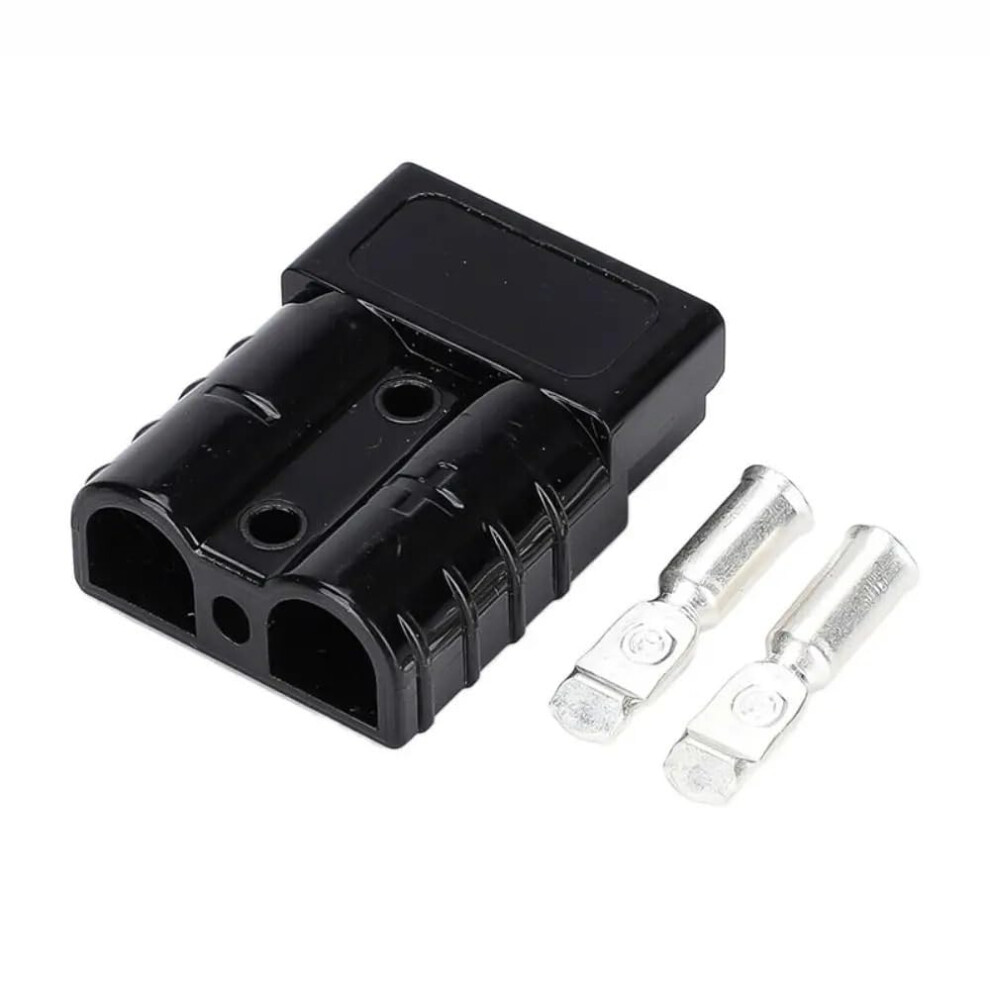 50A 600V Battery Power Connector, 2 Pin Style For Anderson With Silverplated Terminals For Rv Winch 9455672600552