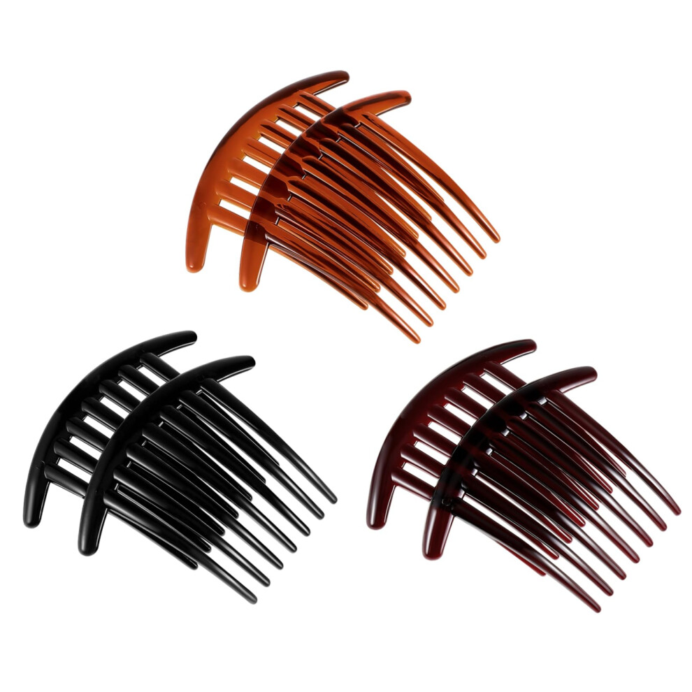 Unisex 6Pcs French Side Hair Combs For Women Secure Comfortable Grip For Updo Bun Weddings Parties