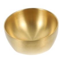 Stainless Steel Serving Bowl Double Wall Insulated Heat Resistant for Soup Salad 12.5cm Golden