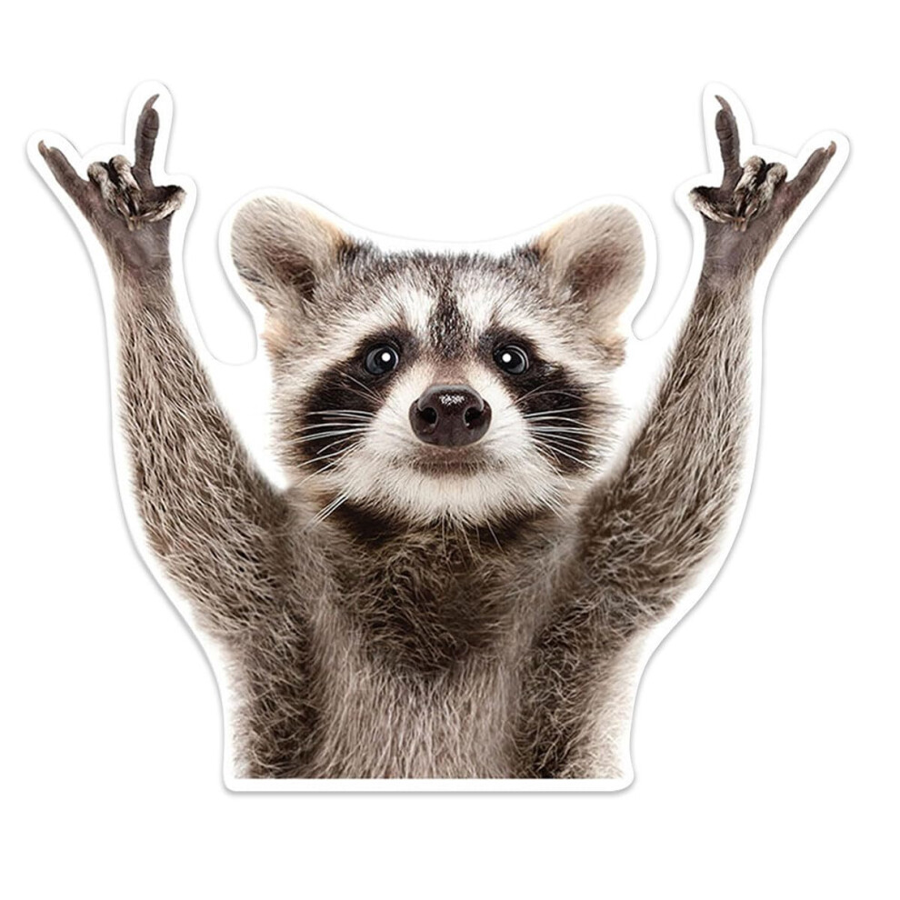 Funny Raccoon Car Sticker Waterproof Vinyl Decal For Bumper Window Laptop 5.1X4.1 Inch 9053599945499