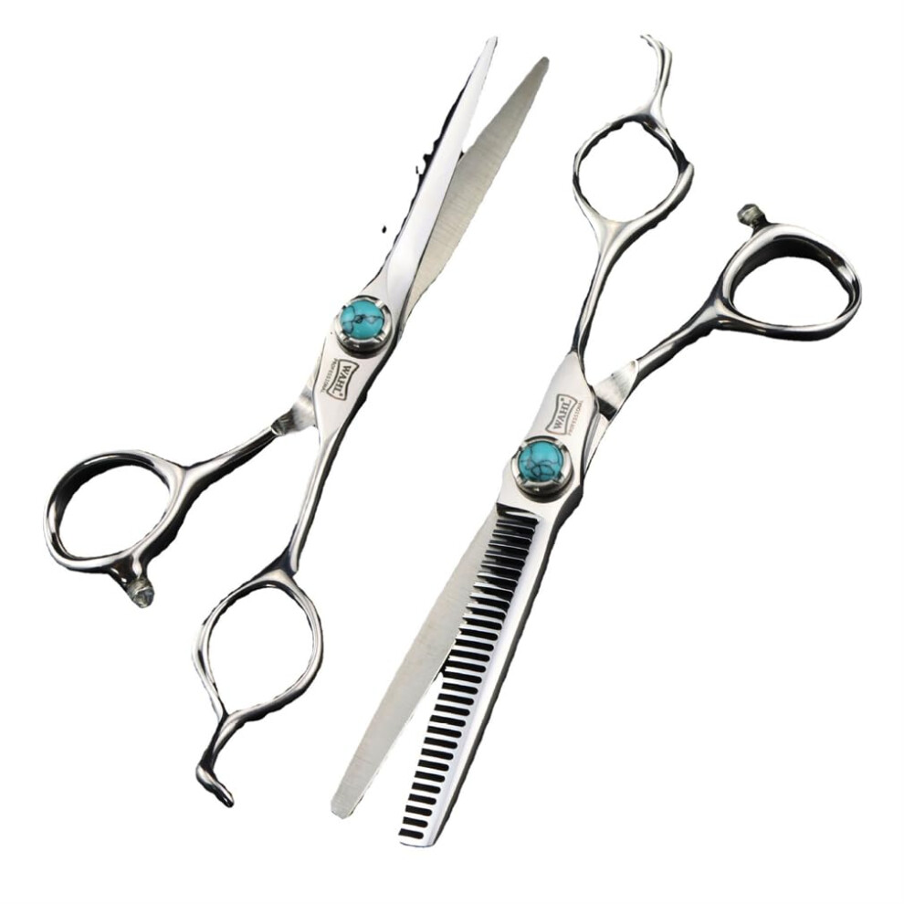 Professional Japanese Stainless Steel Hair Cutting Scissors and Thinning Shears Set 6.0 Inch