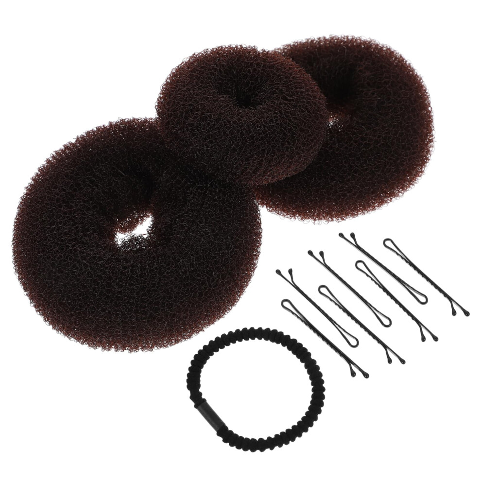 Brown Hair Donut Bun Maker for Women and Girls  Fast Styling for Weddings Proms Dance