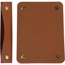 2PCS Handbag Handle Leather Wrap Covers Brown Purse Wallet Handle Protectors Saddle for Craft Strap Covers Making Supplies