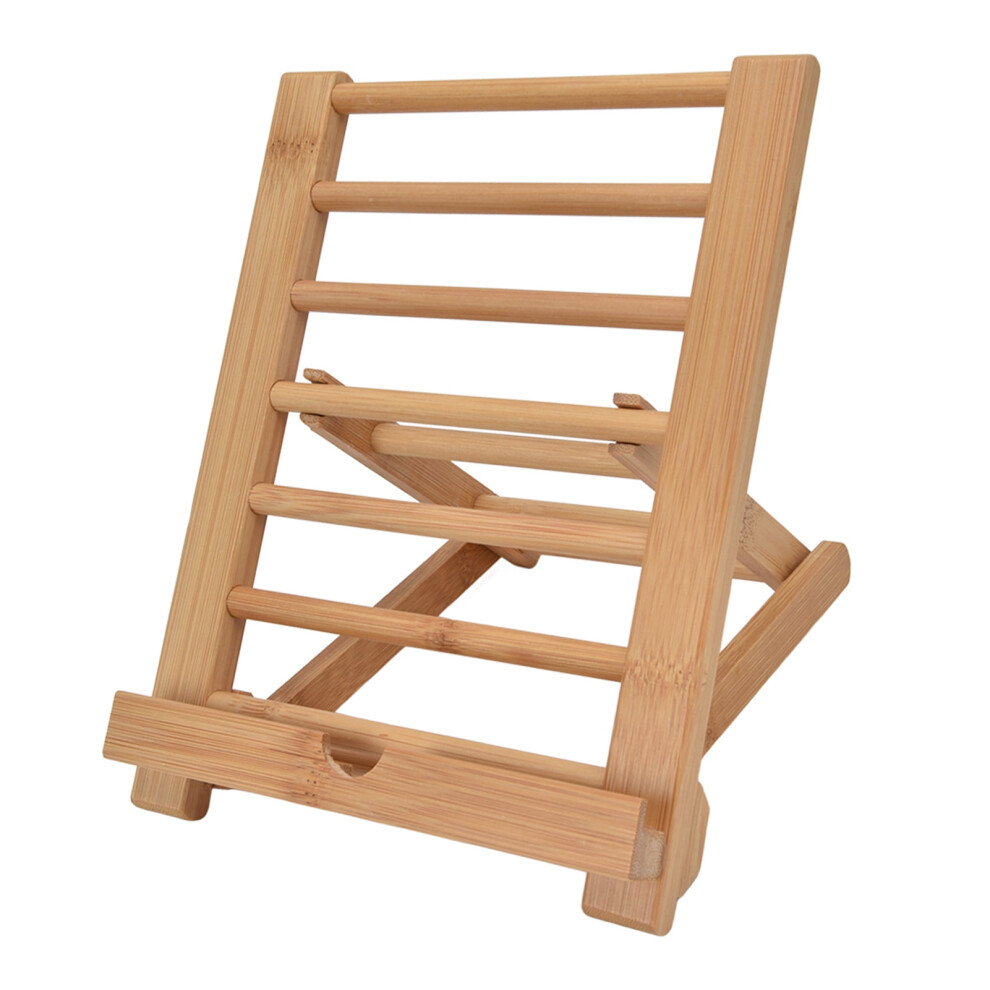 Universal Tablet Bamboo Stand Folding Multi-Angle Desktop Stand 4-13 Inches 9009879014546