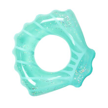 Inflatable Pool Float Mermaid Swimming Ring for Adults PVC Shell Design Easy Inflate Deflate