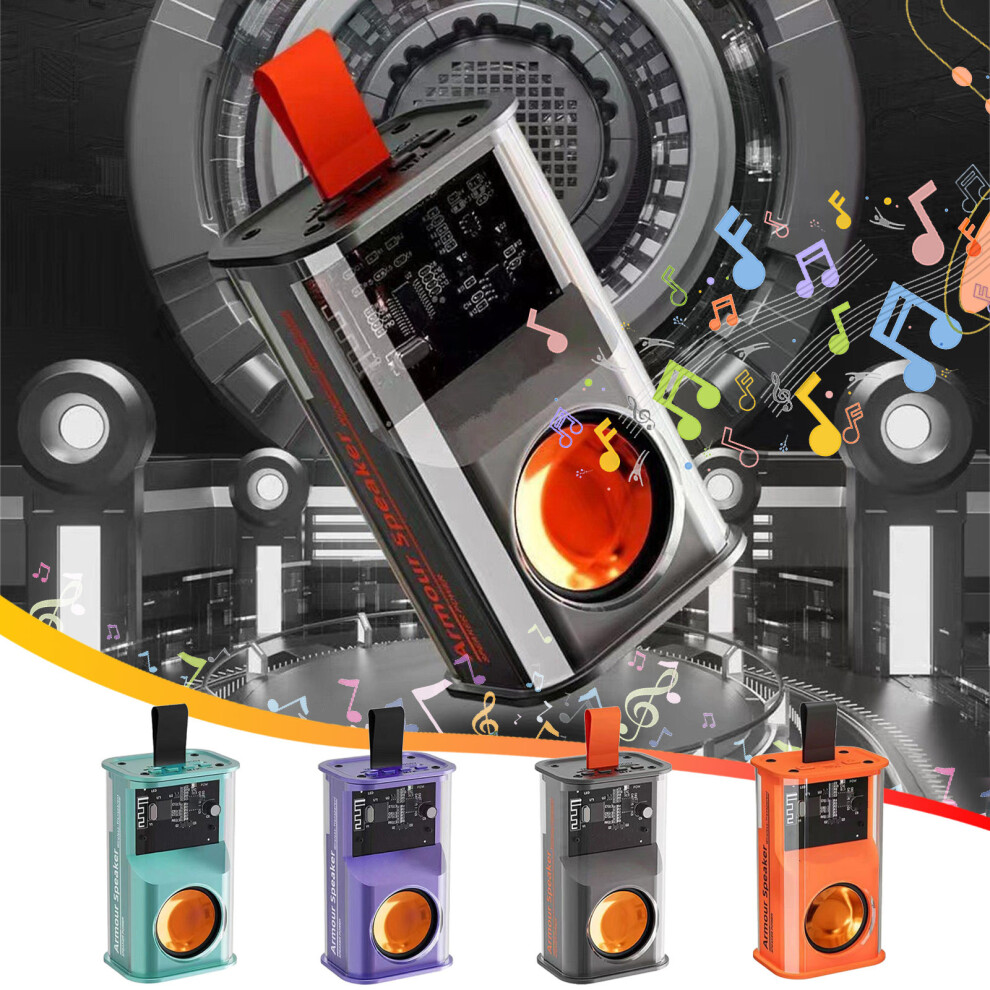 Jacenvly 2024 New And Trending Bluetooth Speaker Outdoor Home Card Speaker Transparent Mecha Subwoofer Portable Bluetooth Small Desk Lamp 9009879014461