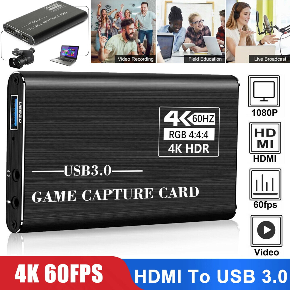 Capture Card,Usb 3.0 Hd 1080P 60 Ultra-Low Latency, High Performance Hdmi Capture Card For Video,Streaming,Ps5, Ps4 9009879014508