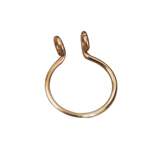 Xinyolin Thin Brass Non-Piercing Loop Open Nose Ring, Women's Jewelry Charm Decor 1