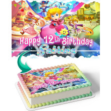 Cakecery Peach Showtime! Edible Cake Image Topper Birthday Cake 1/4 Sheet