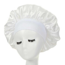 Sleep cap - Satin Bonnet - Sleep Cap White One Size white
