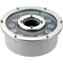 LED Ring Fountain Light, Submersible Underwater Spotlight IP68 12W 24V Compatible with Garden Pool (Cold White)