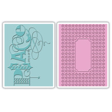 Sizzix Textured Impressions A6 Embossing Folders Peace