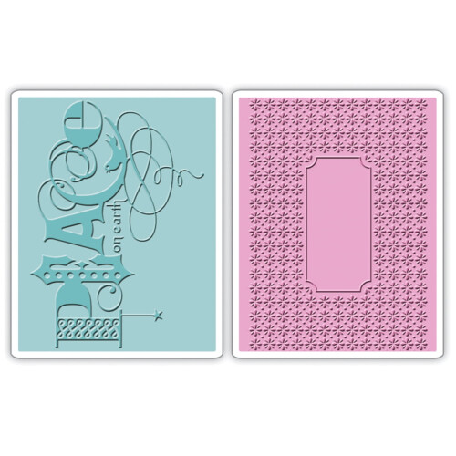 Sizzix Textured Impressions A6 Embossing Folders Peace