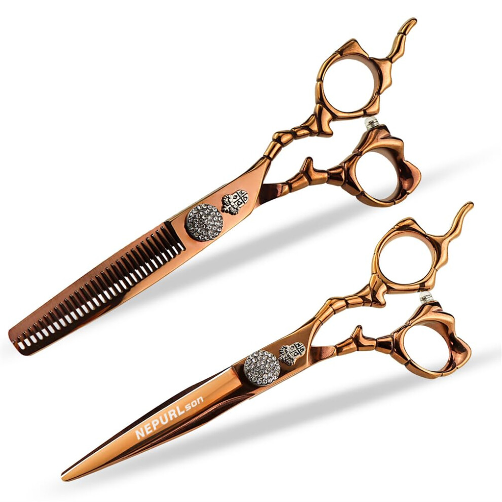 Professional Japanese Stainless Steel Hairdressing Scissors Kit with Precision Cutting Blades