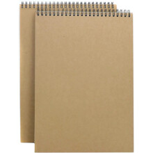 A4/A5 Sketchbook, Drawing Book, 60 Pages (30 Sheets) Sketch Pad Spiral Bound Hardcover Kraft Paper Portrait, Art Drawing Supplies 2PC A4