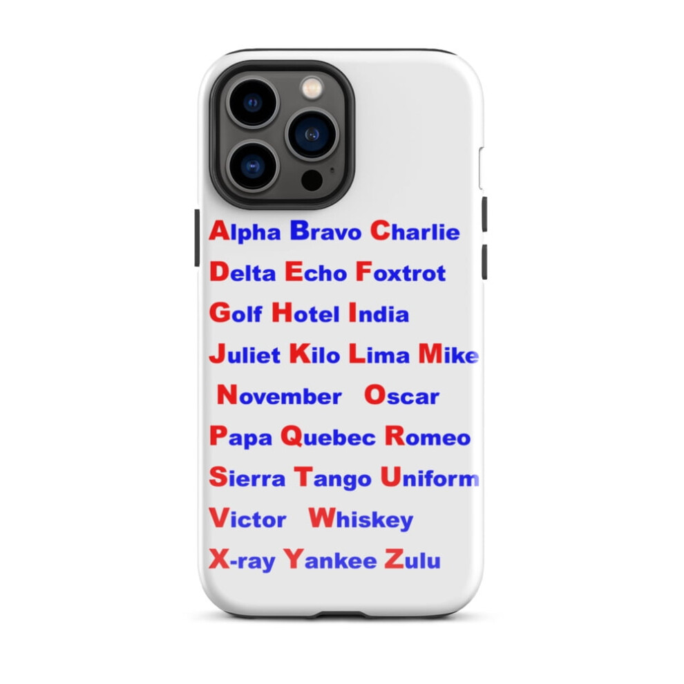 Tough Case For Compatible With Iphone Nato Phonetic Alphabet (Compatible With Iphone 13 Pro Max) 9180479478188