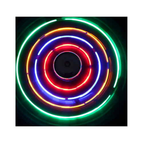 Mini USB Fan with 64 Colorful LED Patterns Circular Display (Silver) 2