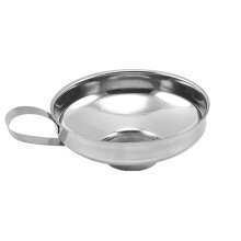 Stainless Steel Canning Funnel with Handle for Wide & Regular Mouth Jars, Food Grade Metal Jam Funnel