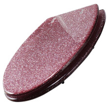 Soft Close Oval Toilet Seat Quick Release EcoFriendly Resin Black Glitter Heavy Duty Pink