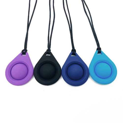 Silicone Teether Soother Chewing ToySilicone Chewable Pendant Teething Necklace 2
