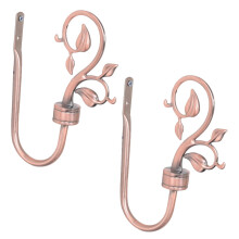 1 Pair of Decorative Curtain Holder Drapery Wall Tieback Leaf Shaped Curtain Hook
