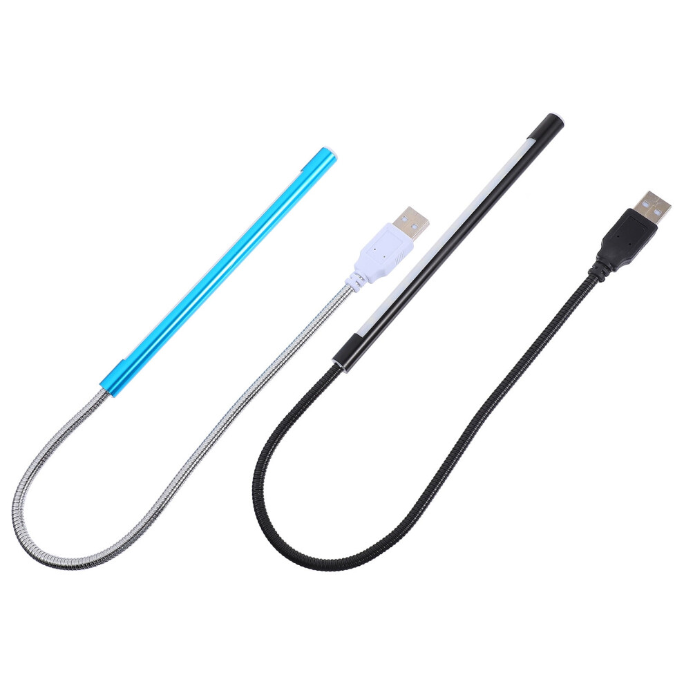 Led S Usb Reading Gooseneck Portable Keyboard Lamp Night Computer Abs 2 Pcs Light 9557311671678
