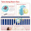 Crib with lights and music, projector and remote control 5