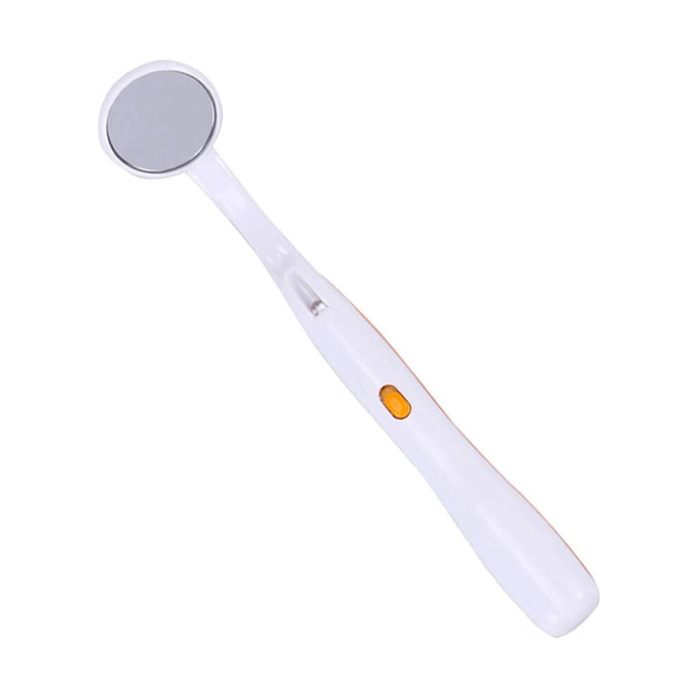 Light/Orange Oral Dental Mirror Mouth Tooth Inspection Mirror With Bright Led For Dental Care (Orange)