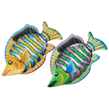2Pcs Iron Fish Wall Hanging Ornament Garden Coastal Fish Wall Decoration