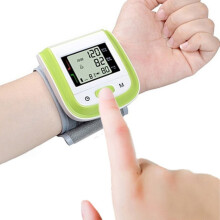 Automatic Wrist Digital Blood Pressure Monitor - Digital LCD Screen, Pulse Monitor, and 2-User Memory