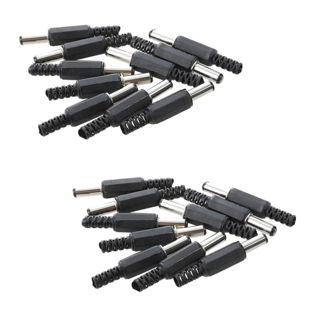 20 X Black Plastic Cover 2.1X5.5mm Male Dc Power Plug Jack Connector 9557311672514