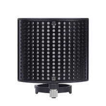 Hongchegh soundproof screen U Shape Sound Absorber Panel Studio Recording Microphone Isolation Shield Music Instrument Gadgets (Black)